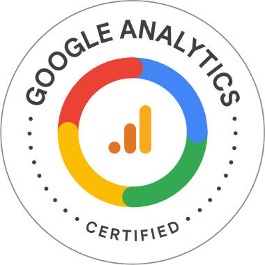 Badge for credential Google Analytics Certification issued to Ben Luong on March 11, 2025